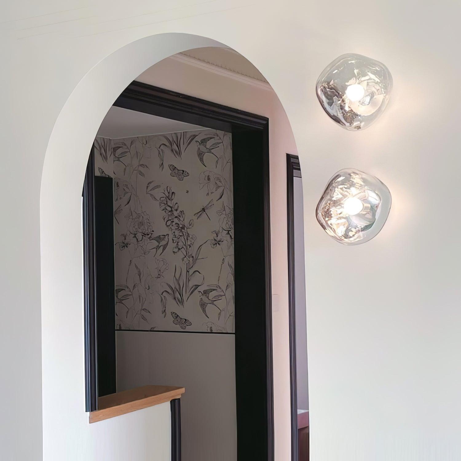 Auden Applique murale en verre ambré