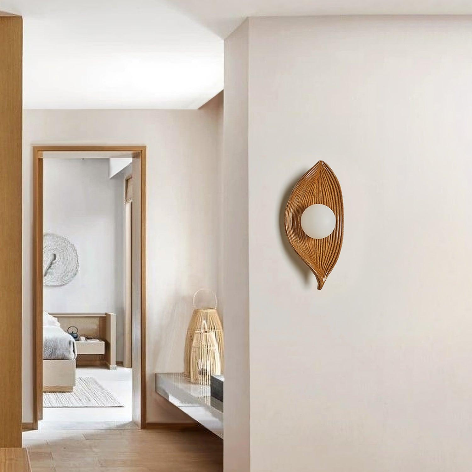 Zotalisra Applique Murale Résine Canoë Feuille