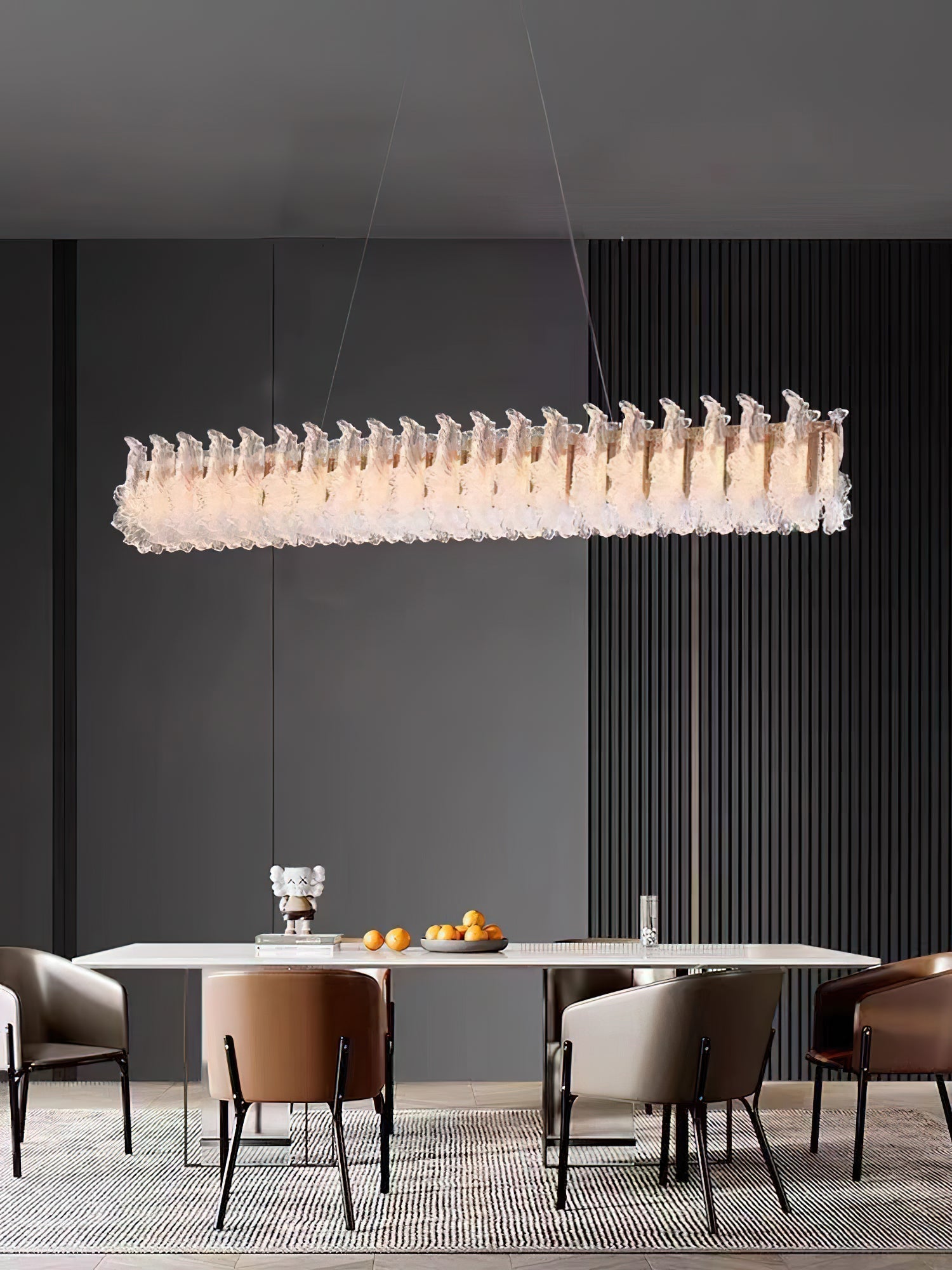 Lustre en Verre et Acrylique de Luxe Ulcarir Feuille