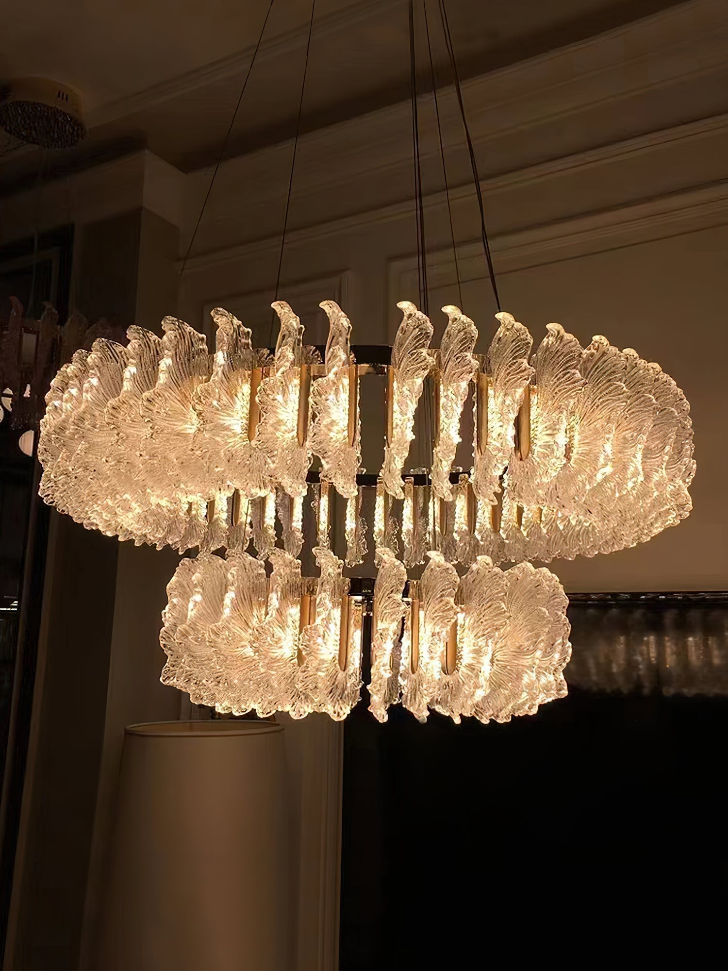 Lustre en Verre et Acrylique de Luxe Ulcarir Feuille