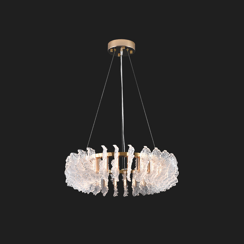 Lustre en Verre et Acrylique de Luxe Ulcarir Feuille