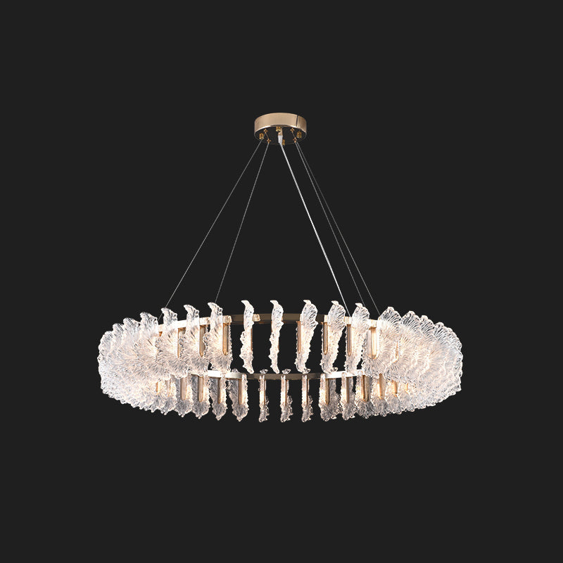 Lustre en Verre et Acrylique de Luxe Ulcarir Feuille
