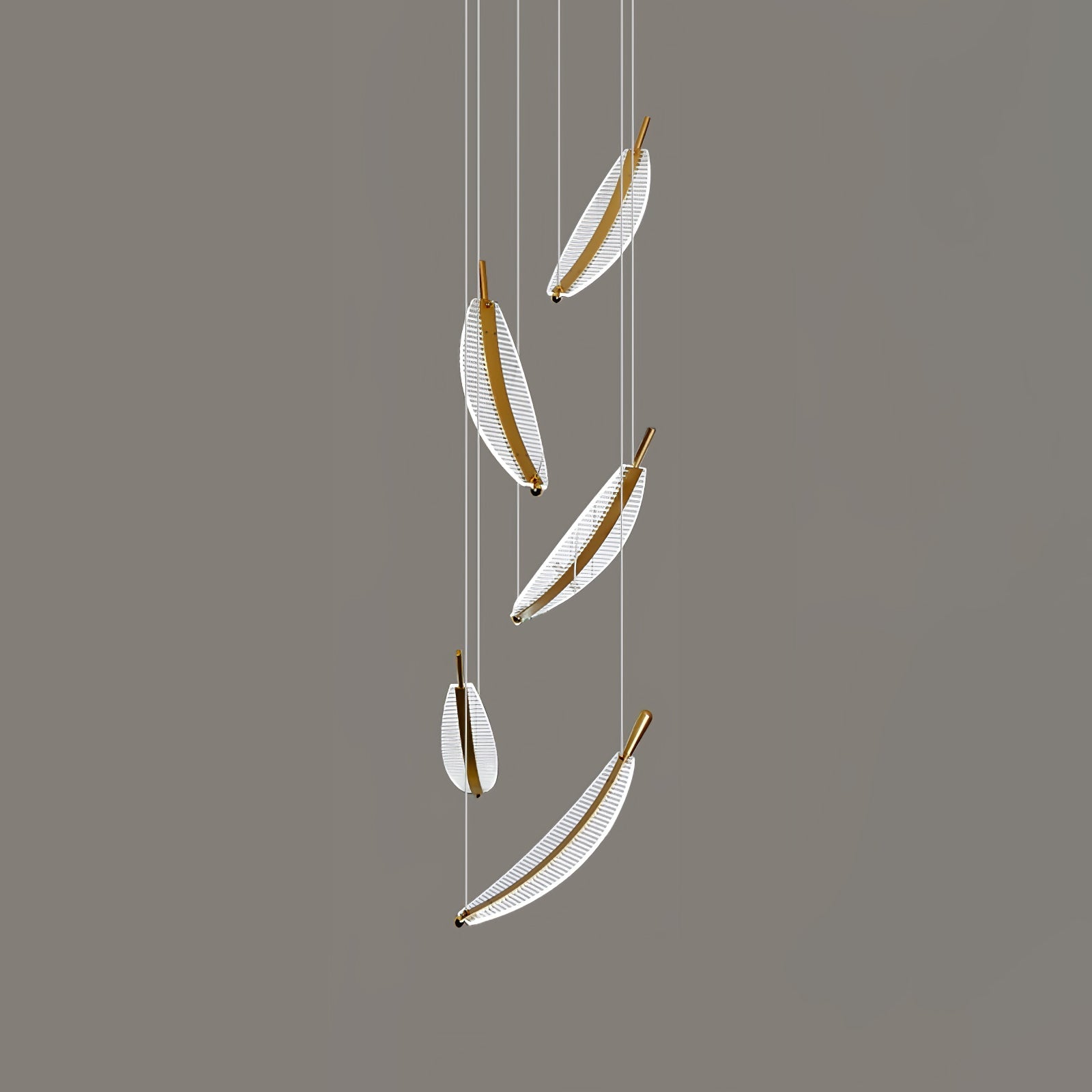 Lustra Lustre Leaf Acrylic Gold Elegant Modern