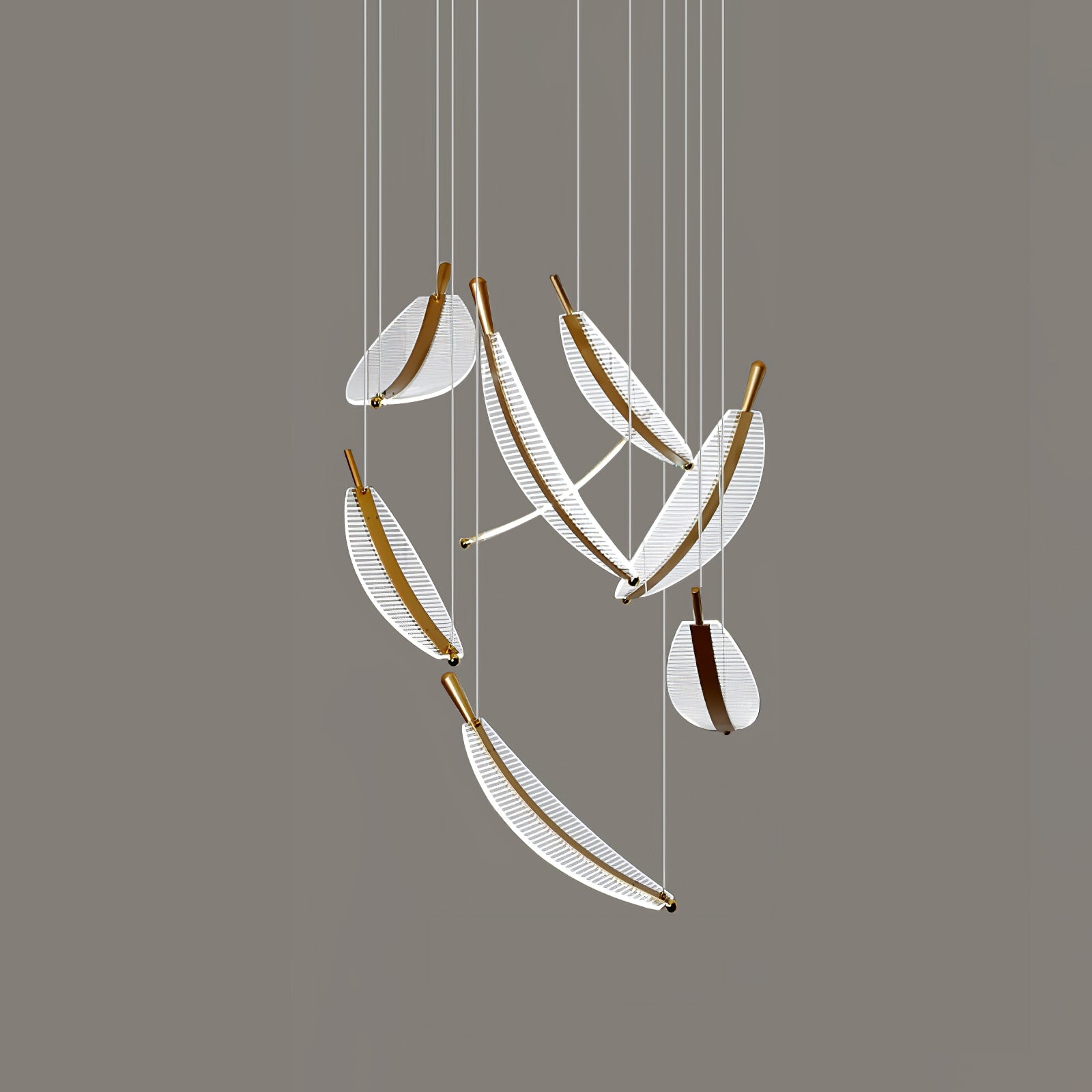 Lustra Lustre Leaf Acrylic Gold Elegant Modern