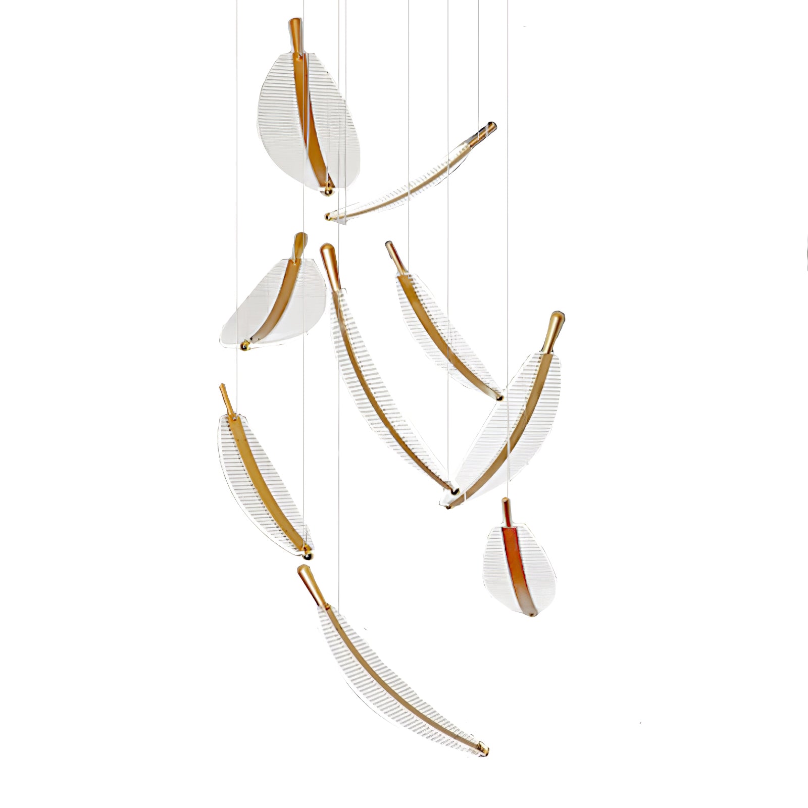 Lustra Lustre Leaf Acrylic Gold Elegant Modern
