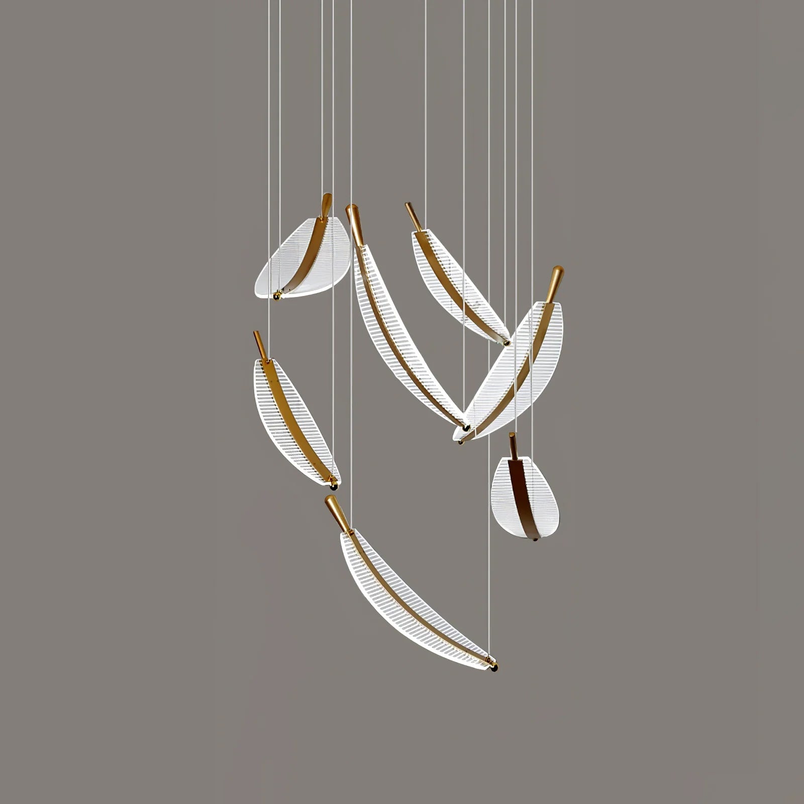 Lustra Lustre Leaf Acrylic Gold Elegant Modern