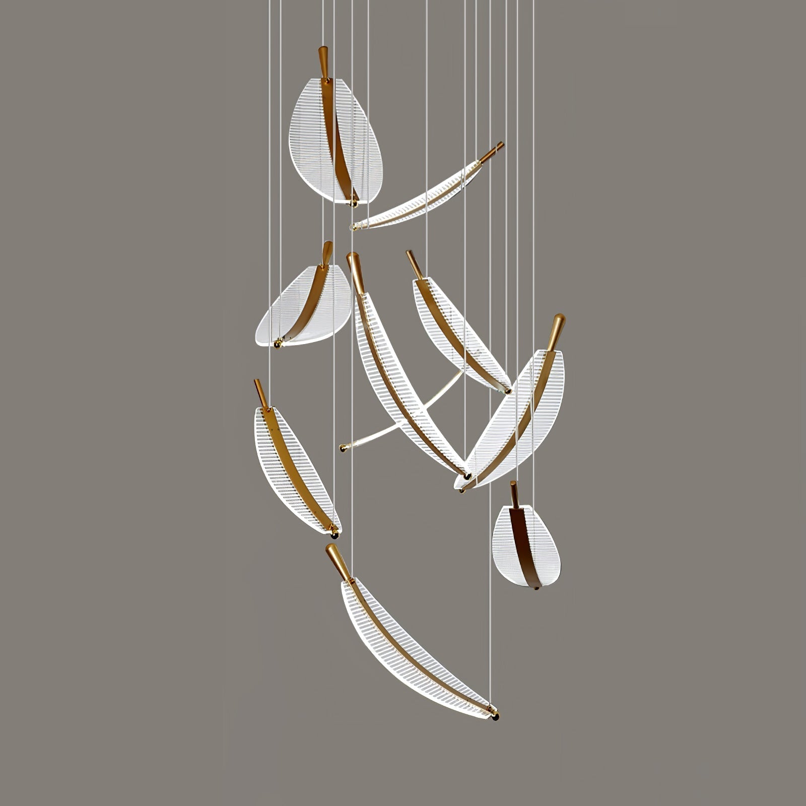 Lustra Lustre Leaf Acrylic Gold Elegant Modern