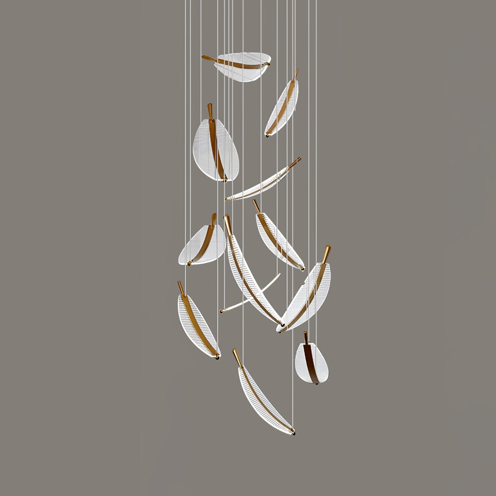 Lustra Lustre Leaf Acrylic Gold Elegant Modern