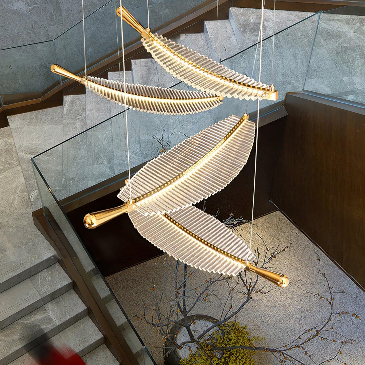 Lustra Lustre Leaf Acrylic Gold Elegant Modern