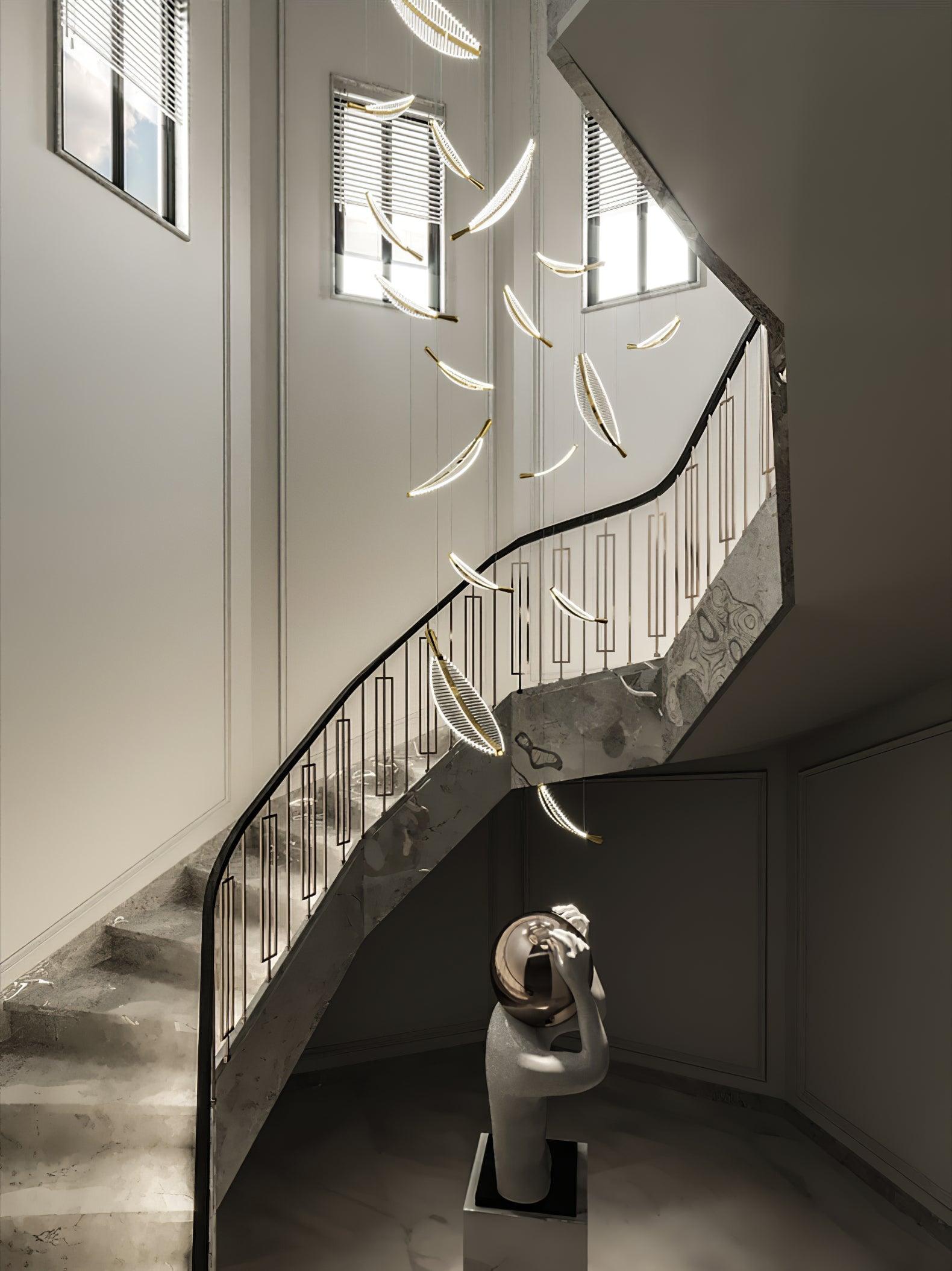 Lustra Lustre Leaf Acrylic Gold Elegant Modern