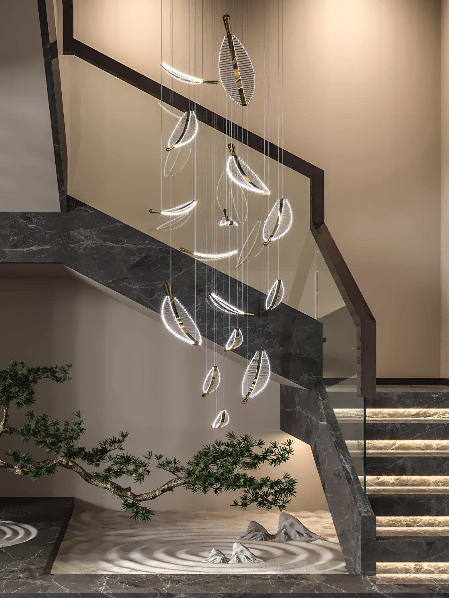 Lustra Lustre Leaf Acrylic Gold Elegant Modern