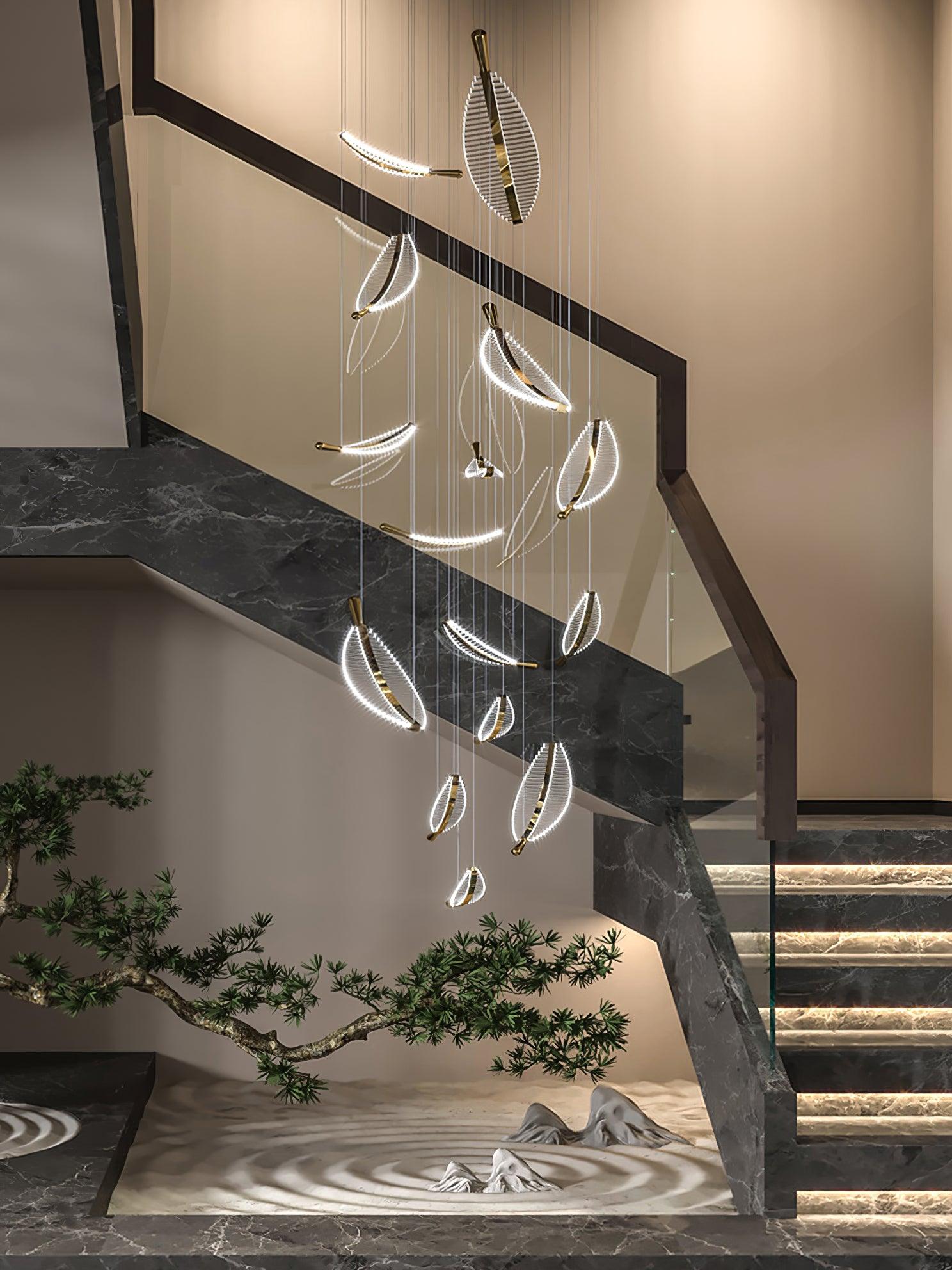Lustra Lustre Leaf Acrylic Gold Elegant Modern