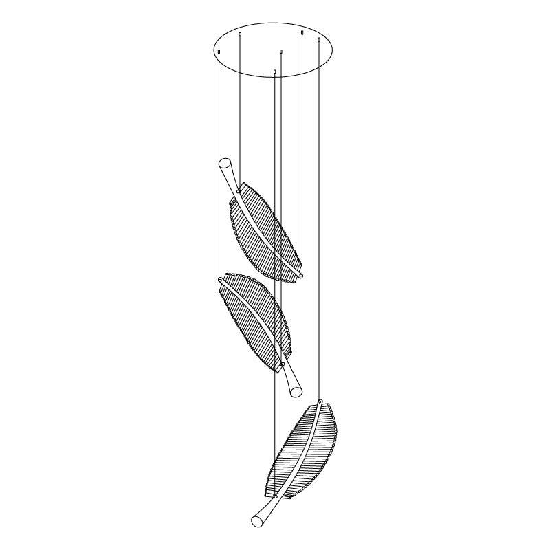 Lustra Lustre Leaf Acrylic Gold Elegant Modern