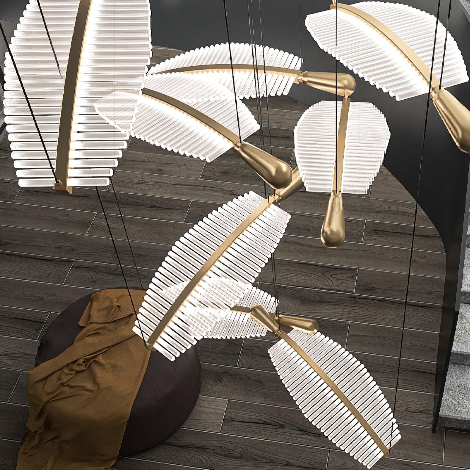 Lustra Lustre Leaf Acrylic Gold Elegant Modern