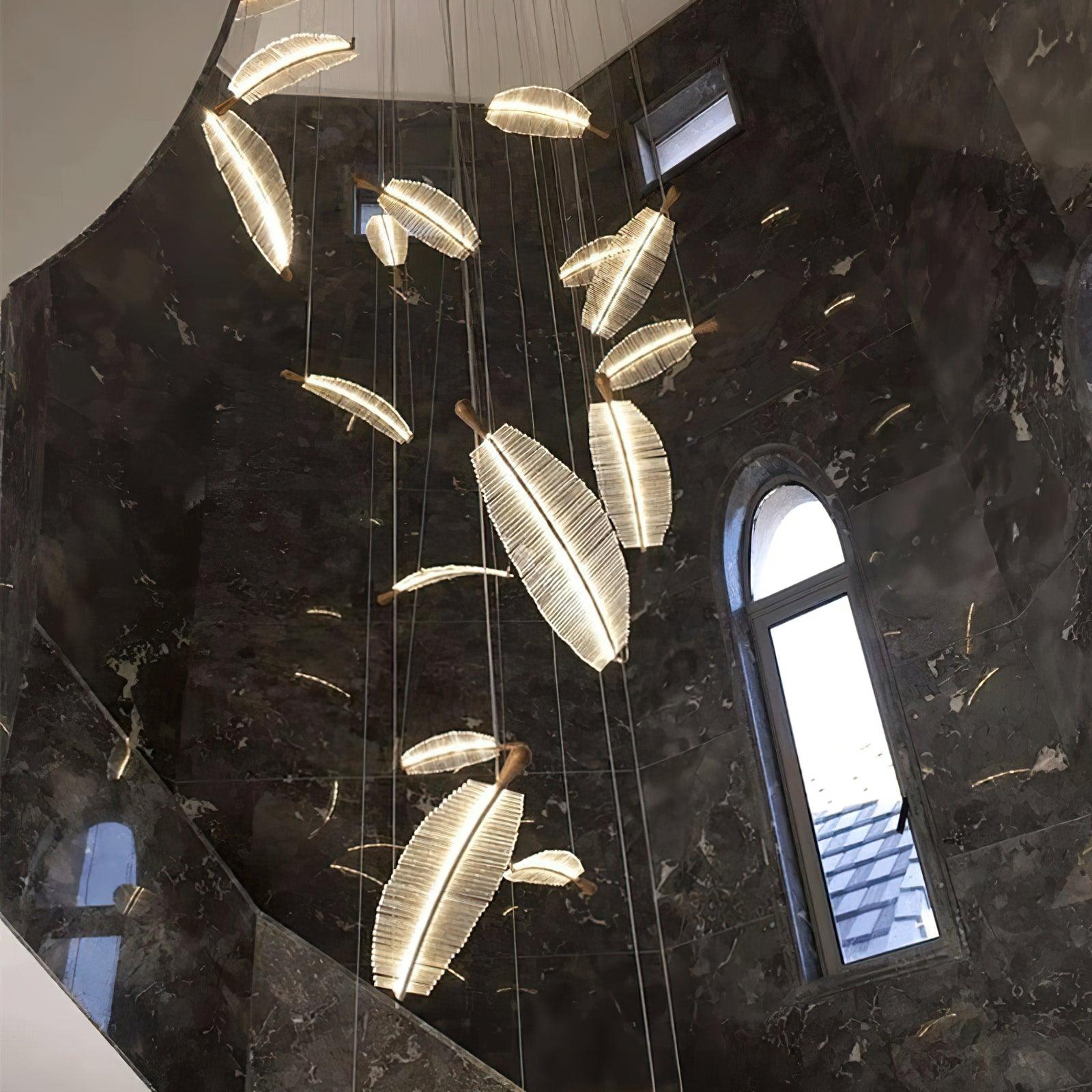 Lustra Lustre Leaf Acrylic Gold Elegant Modern