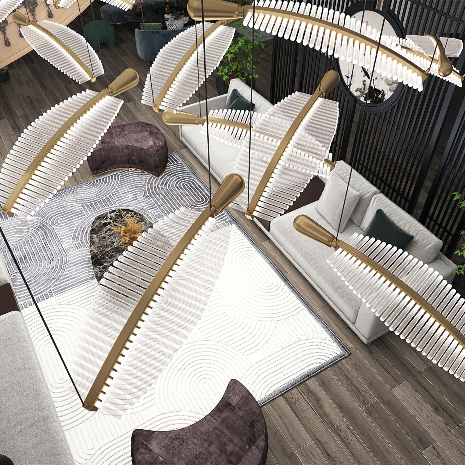 Lustra Lustre Leaf Acrylic Gold Elegant Modern