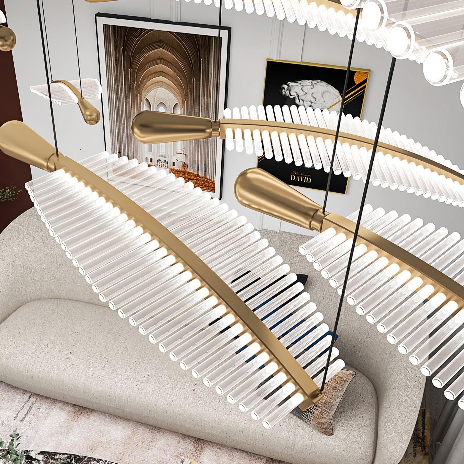 Lustra Lustre Leaf Acrylic Gold Elegant Modern