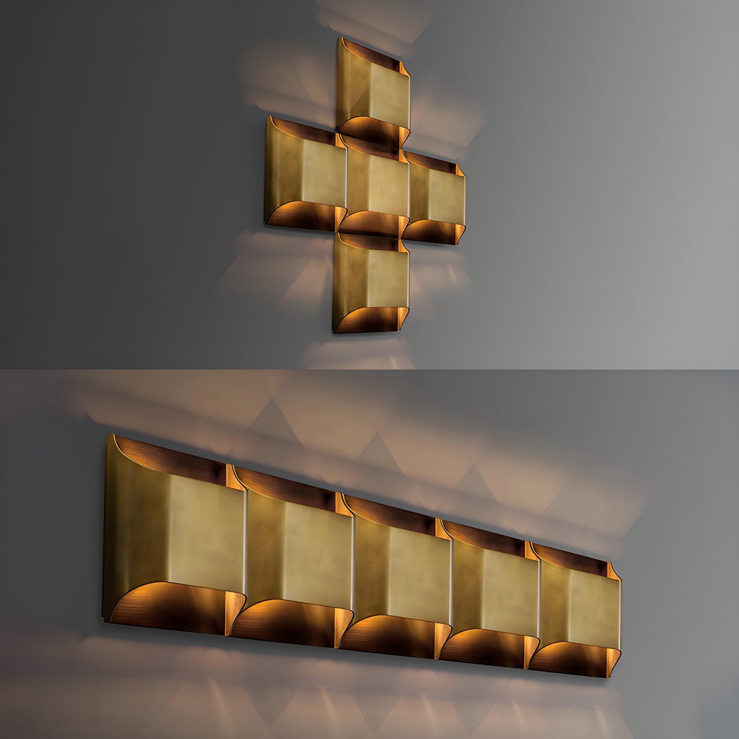 Hardy Applique Murale d'Art Nordic en Laiton