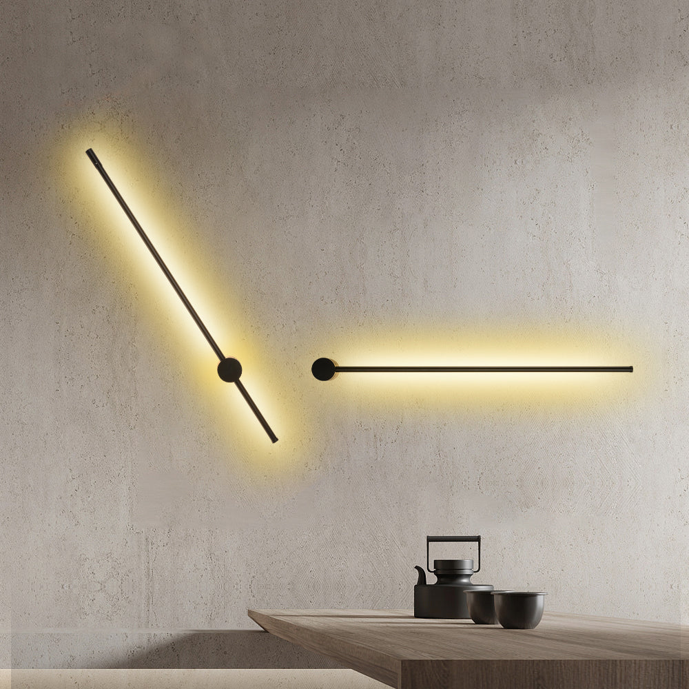 Yelra Applique Murale Intérieure LED Moderne. Rotative. Métal. Noir. Salon