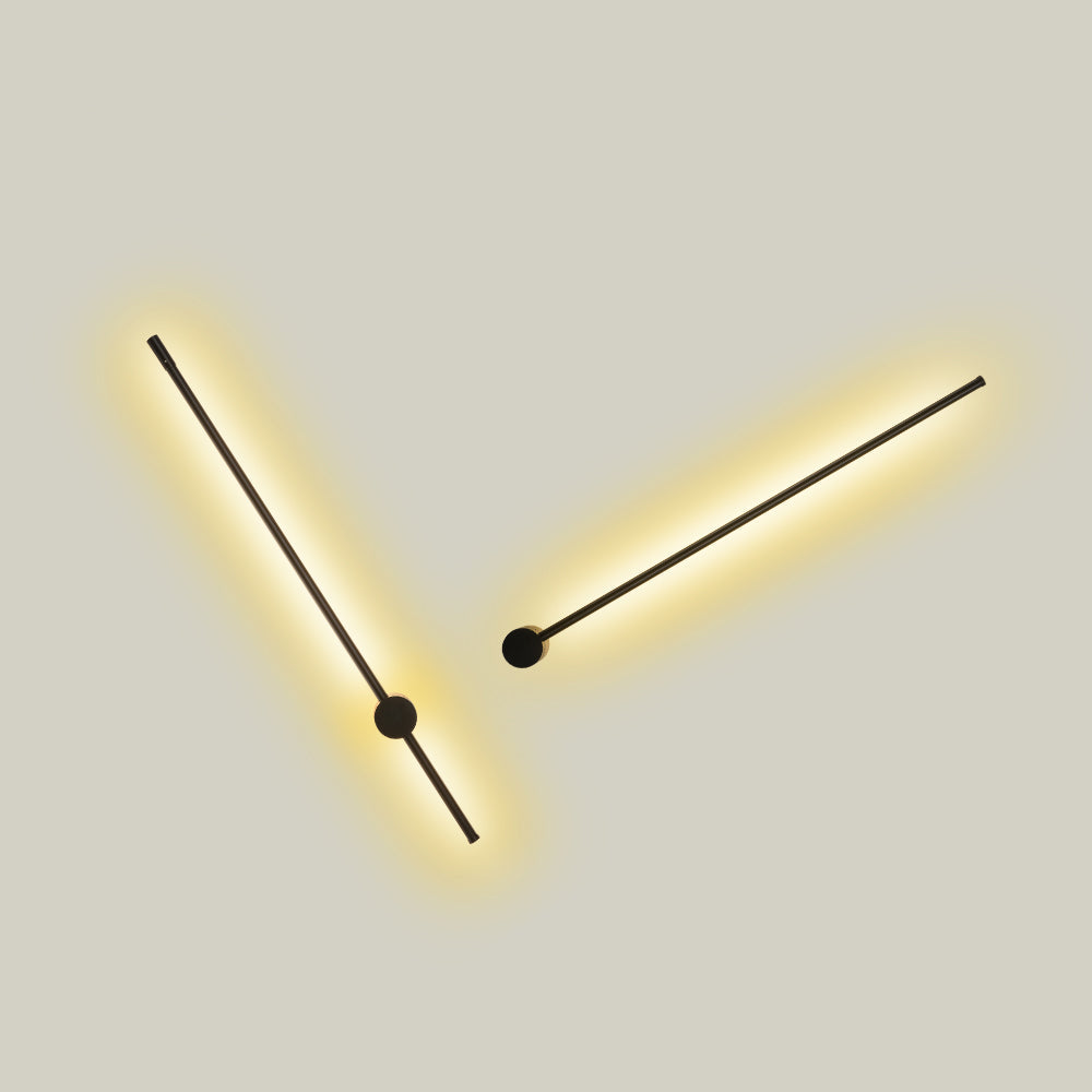 Yelra Applique Murale Intérieure LED Moderne. Rotative. Métal. Noir. Salon