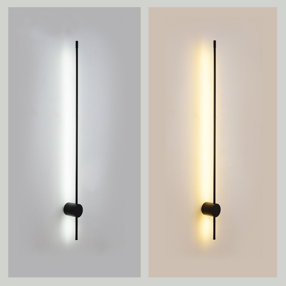 Yelra Applique Murale Intérieure LED Moderne. Rotative. Métal. Noir. Salon