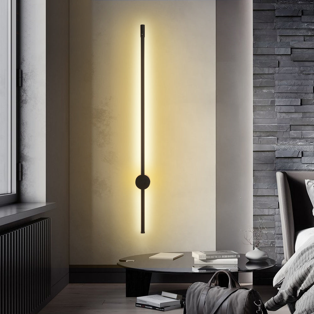 Yelra Applique Murale Intérieure LED Moderne. Rotative. Métal. Noir. Salon