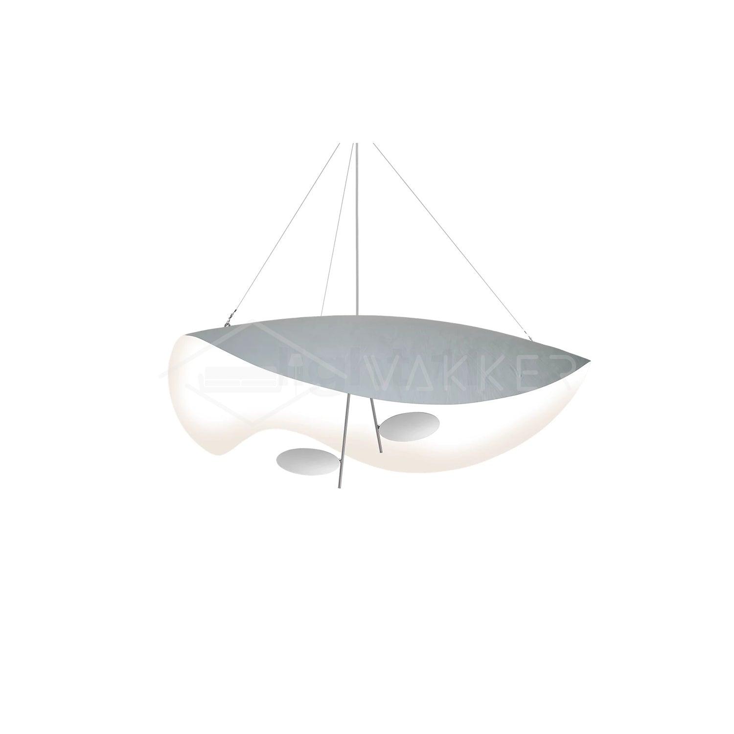 Lustra Suspension Lampe Abat-jour Courbé Noir et Or