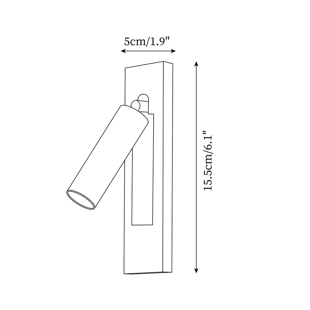 Ledtube Applique Murale Cylindre Mince Minimaliste