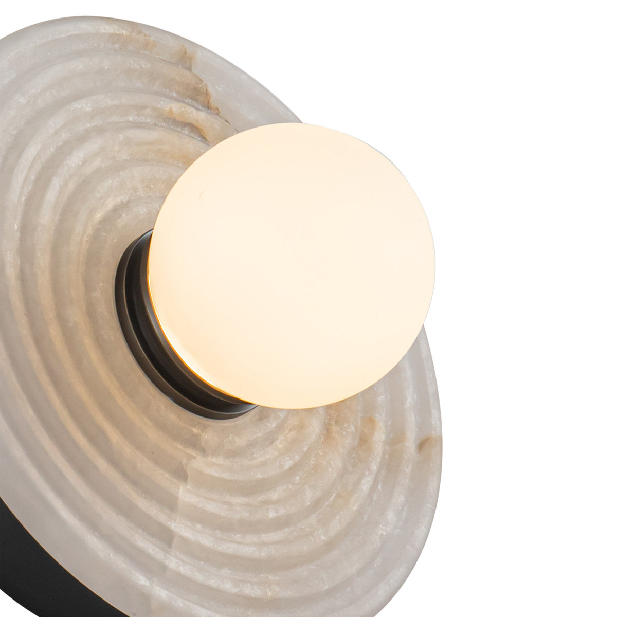 Lampe Murale en Albâtre et Verre Moderne Minimaliste Syraean