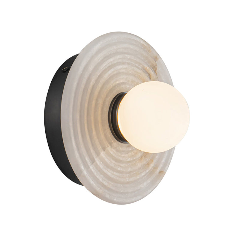 Lampe Murale en Albâtre et Verre Moderne Minimaliste Syraean