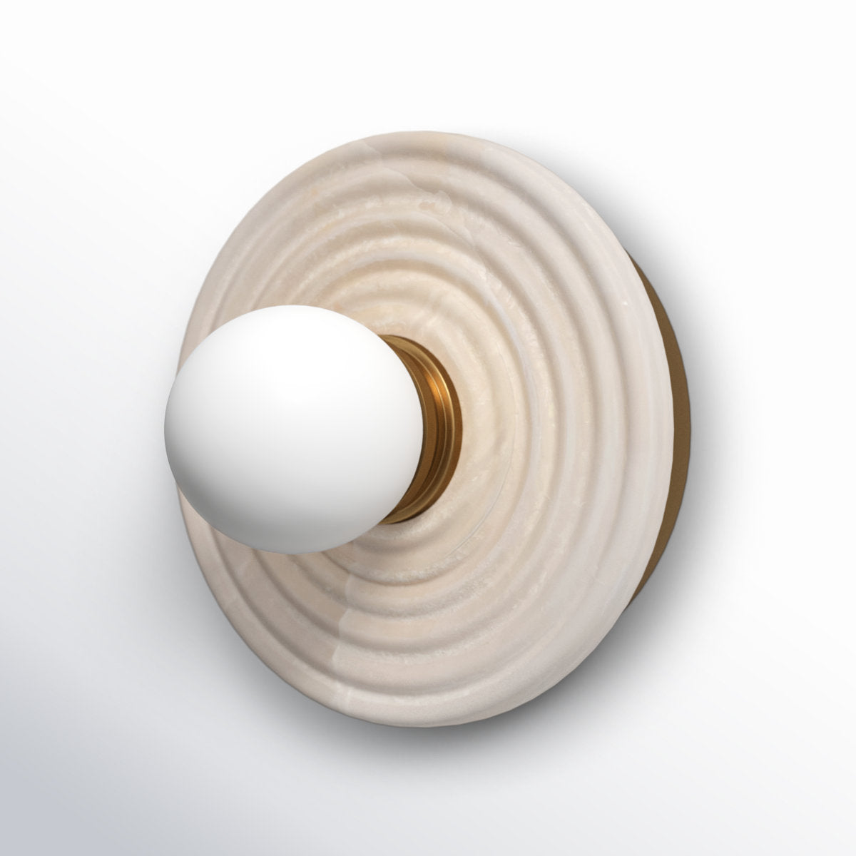 Lampe Murale en Albâtre et Verre Moderne Minimaliste Syraean