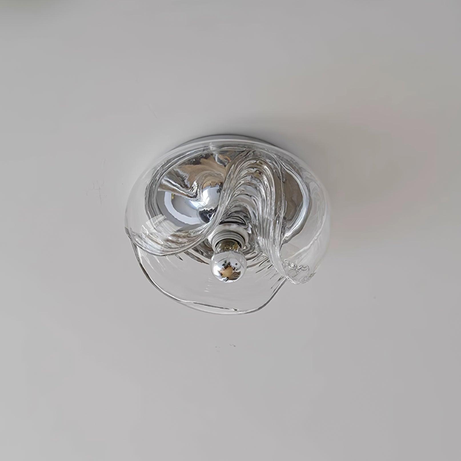 Applique Murale Tourbillon Texture Clair Ambre Gris Fumé Moderne