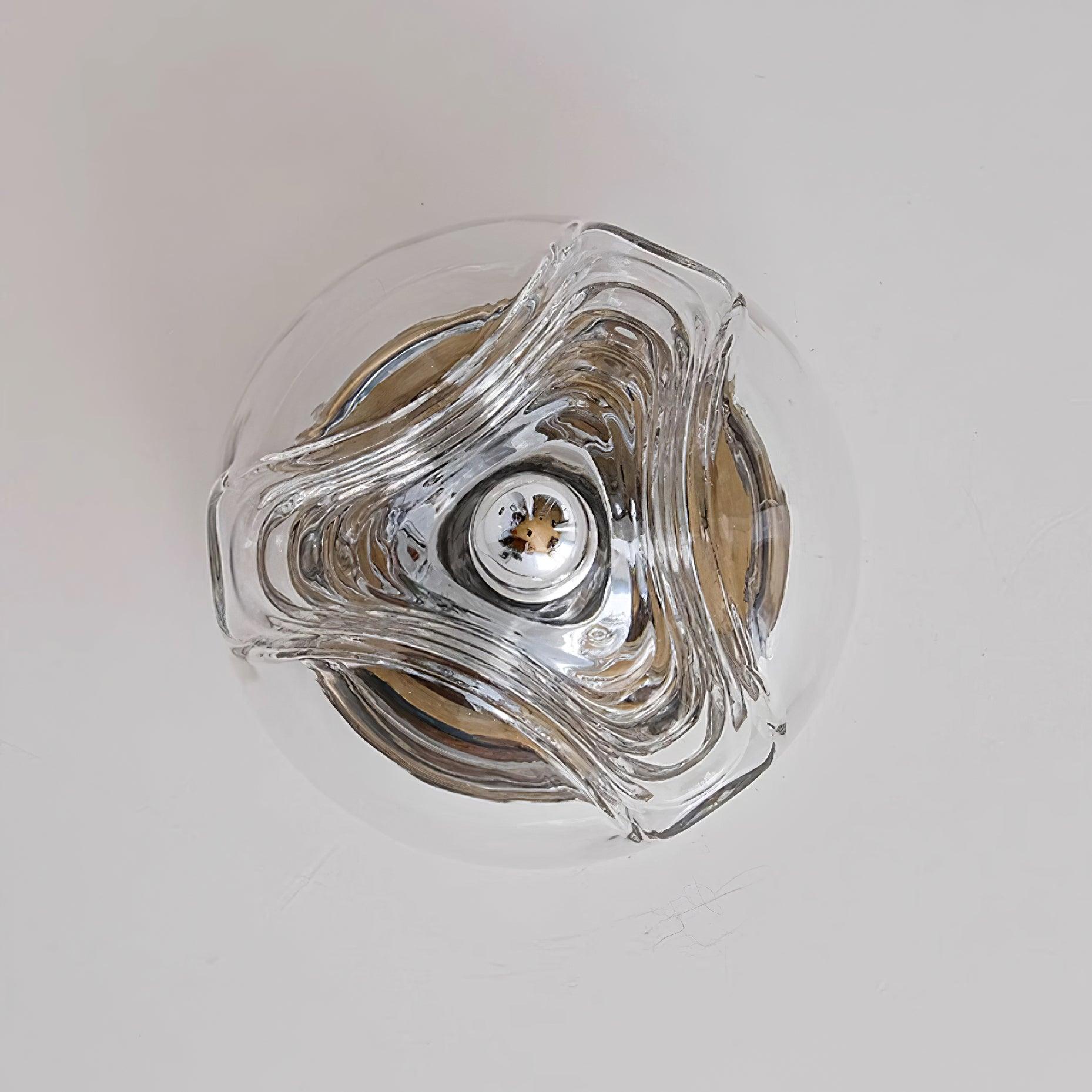 Applique Murale Tourbillon Texture Clair Ambre Gris Fumé Moderne