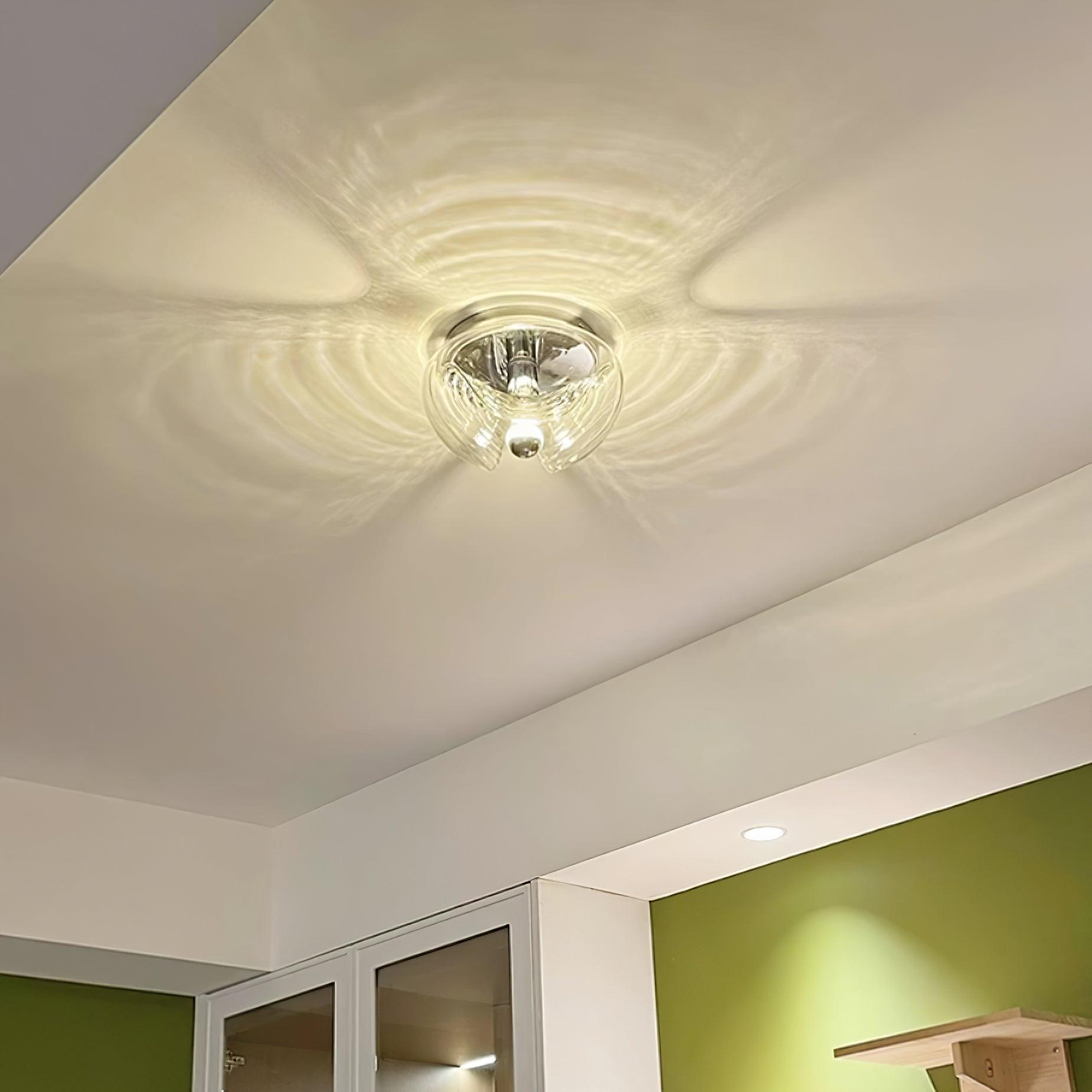 Applique Murale Tourbillon Texture Clair Ambre Gris Fumé Moderne