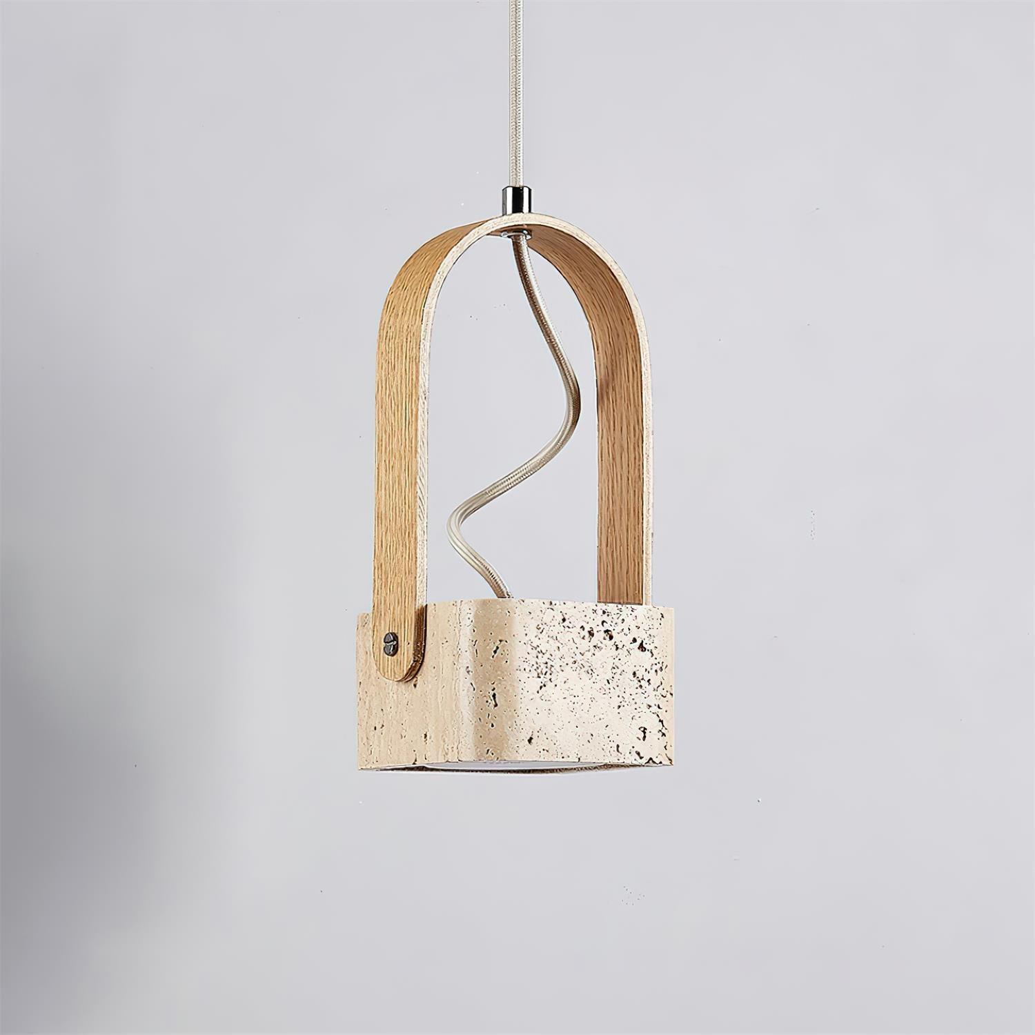 Cesta Suspension Carré Jaune Travertin