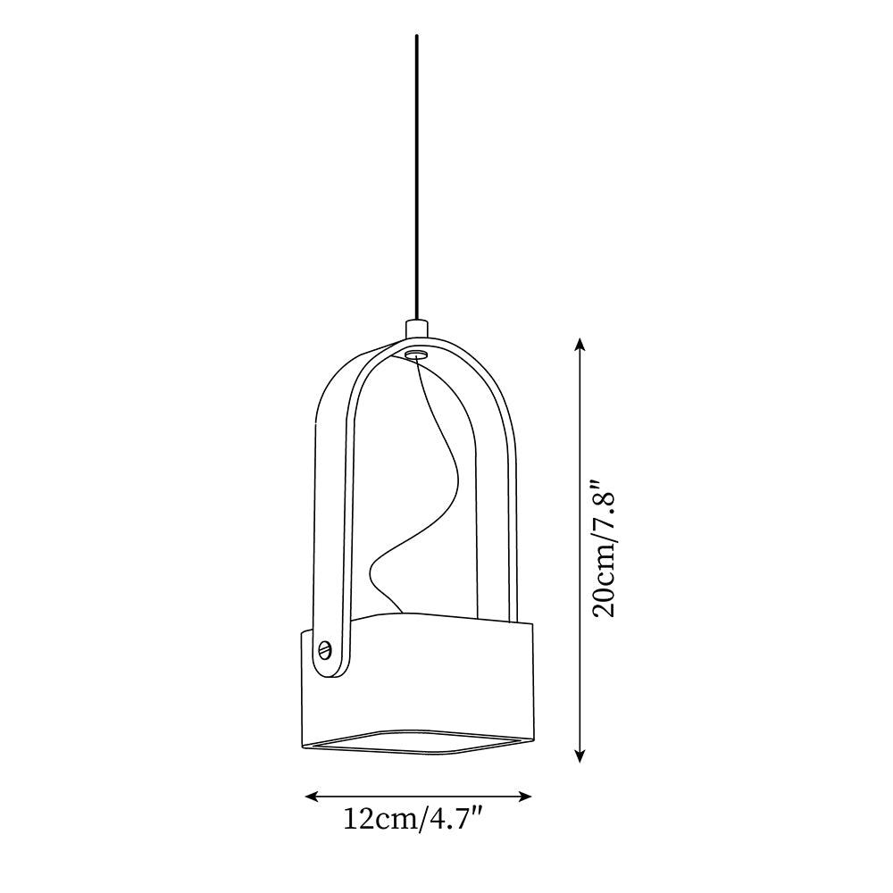 Cesta Suspension Carré Jaune Travertin