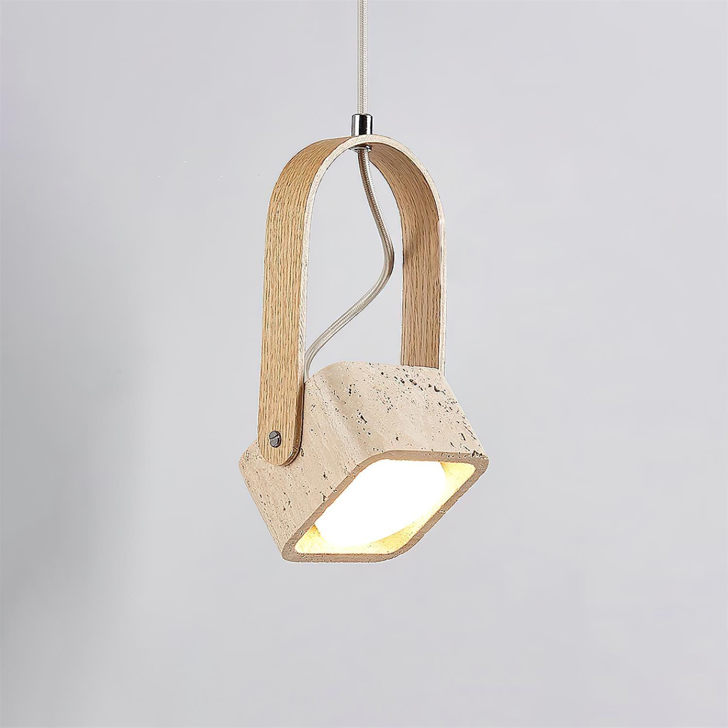 Cesta Suspension Carré Jaune Travertin