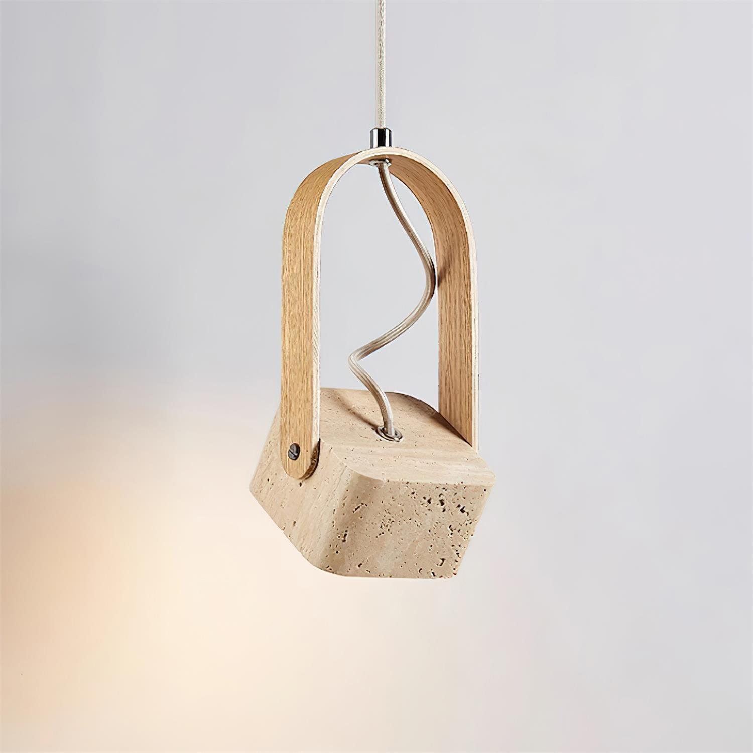 Cesta Suspension Carré Jaune Travertin