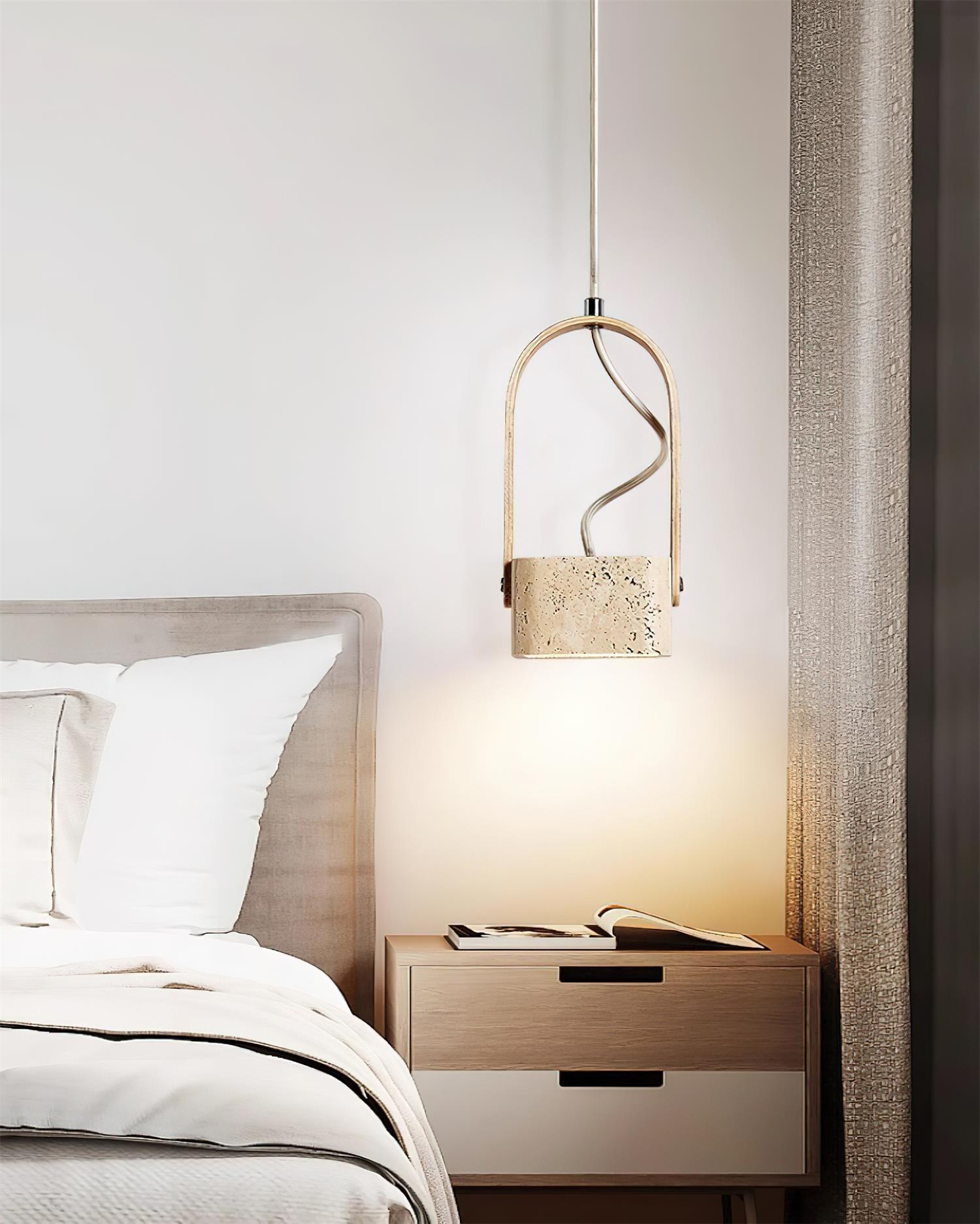 Cesta Suspension Carré Jaune Travertin
