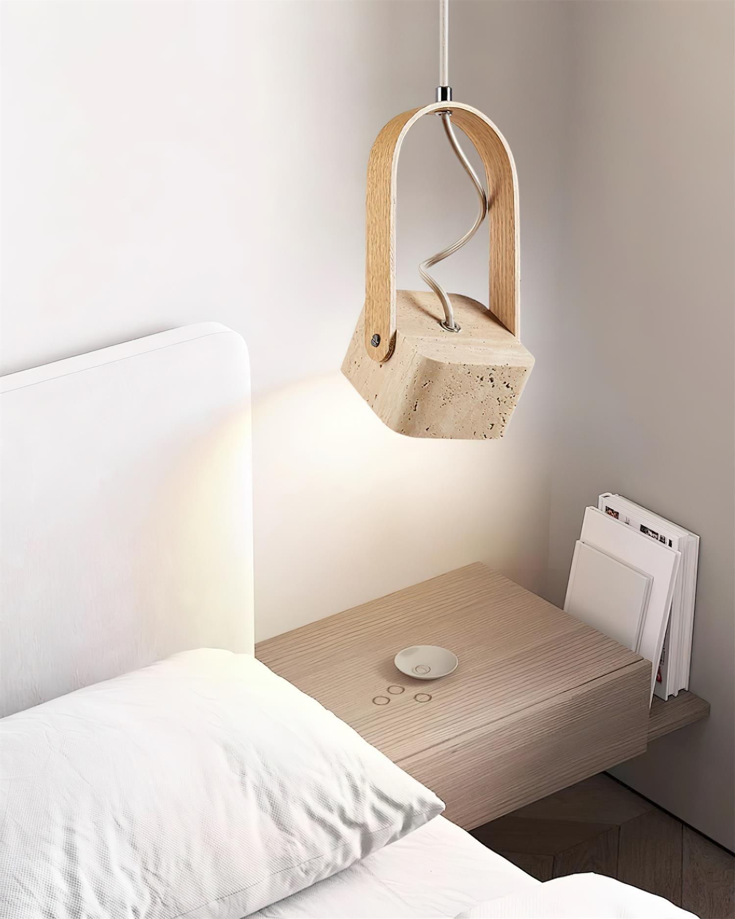 Cesta Suspension Carré Jaune Travertin