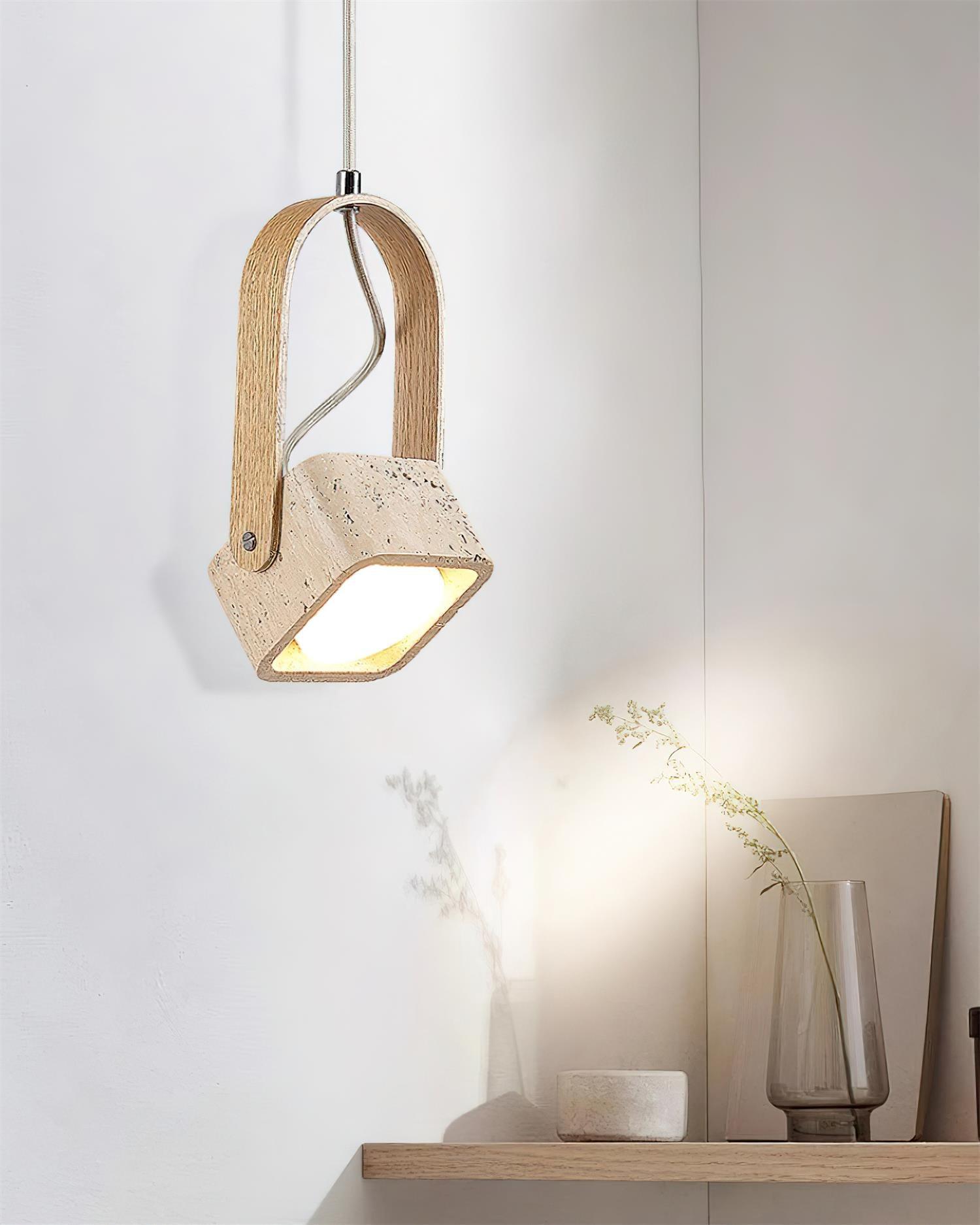Cesta Suspension Carré Jaune Travertin