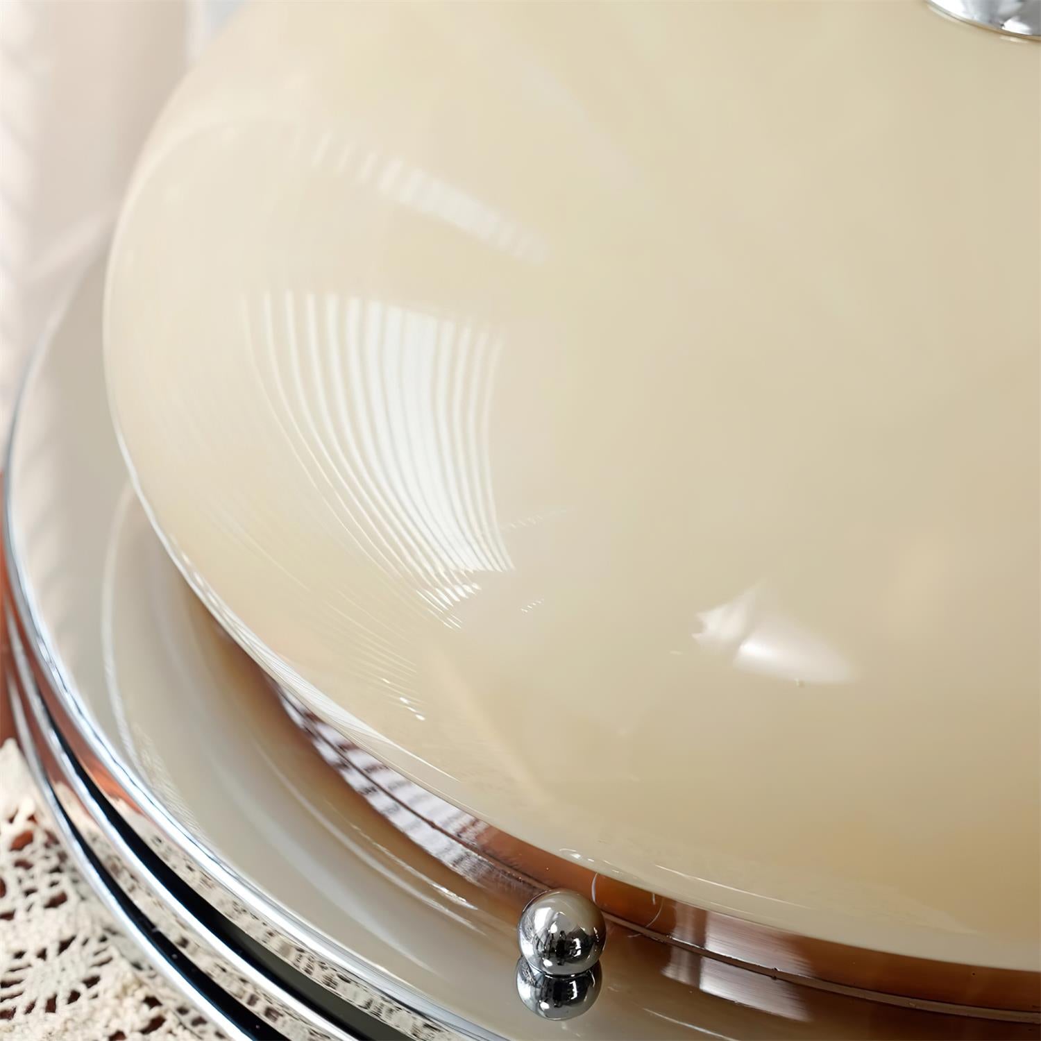 Plafonnier Baldaquin Verre Ombre Classique Rond Moderne