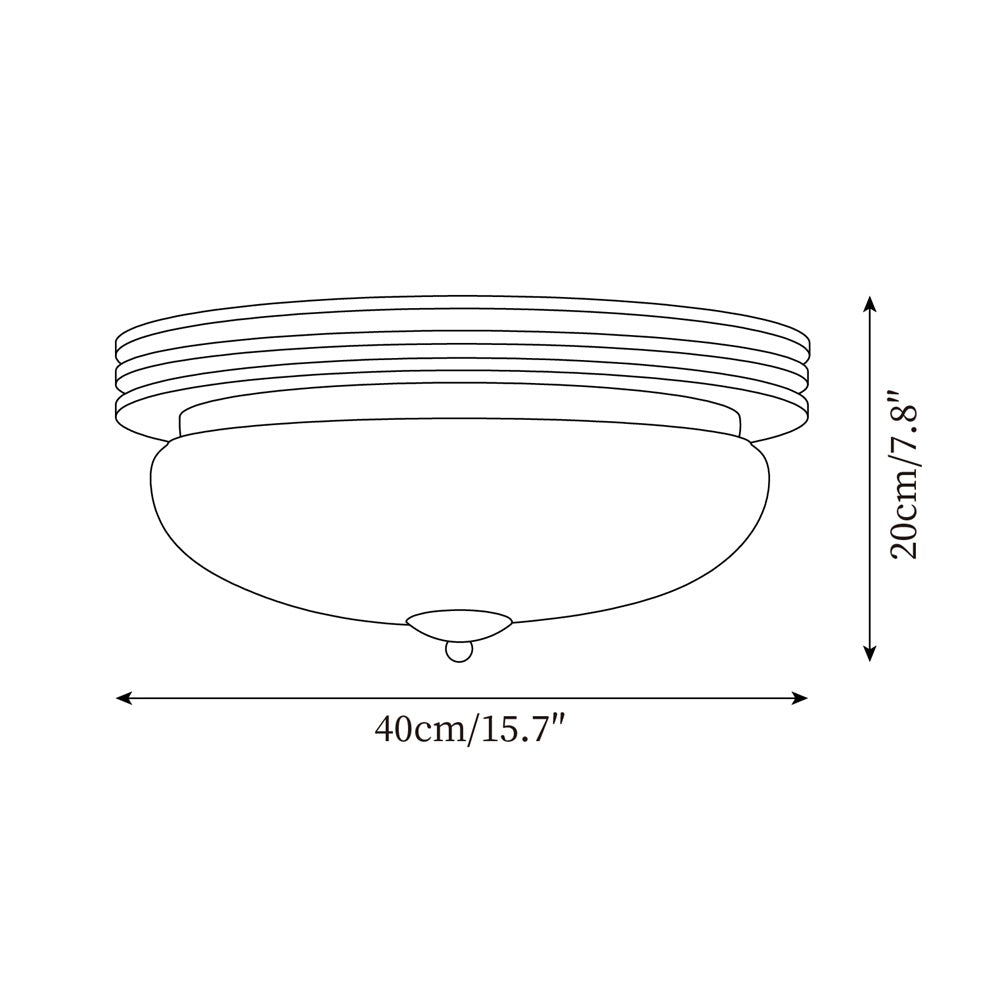 Plafonnier Baldaquin Verre Ombre Classique Rond Moderne