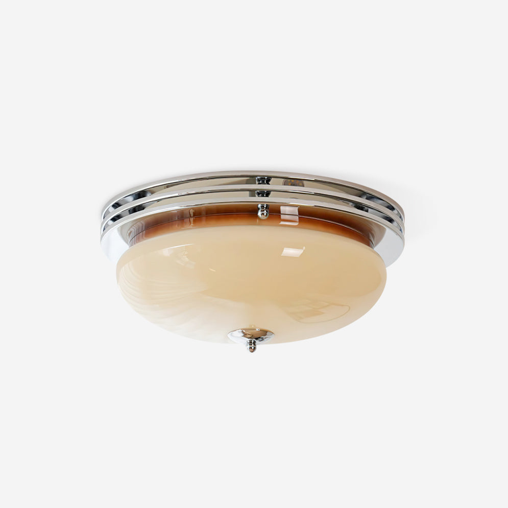 Plafonnier Baldaquin Verre Ombre Classique Rond Moderne