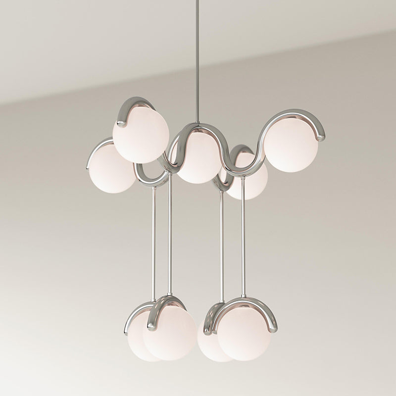 Lustre en Verre et Laiton Art Créativité Élégance Eurvinen