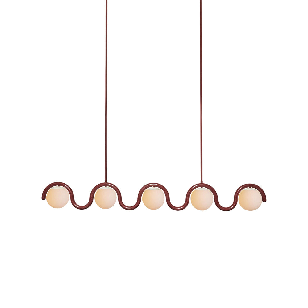 Uveta Lustre Linéaire Rouge & Argenté