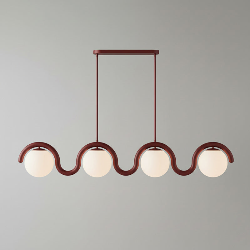 Uveta Lustre Linéaire Rouge & Argenté