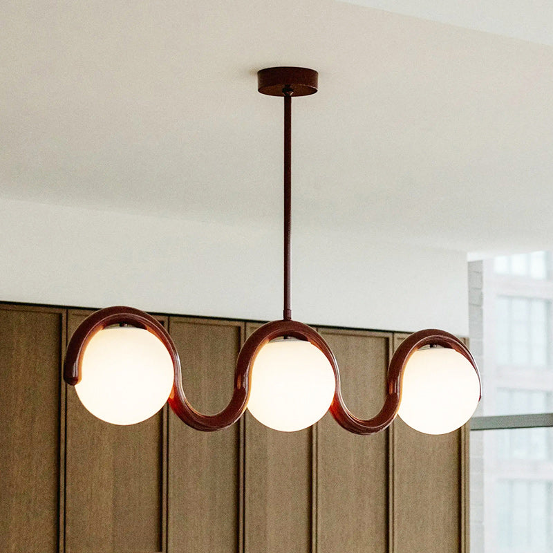 Uveta Lustre Linéaire Rouge & Argenté