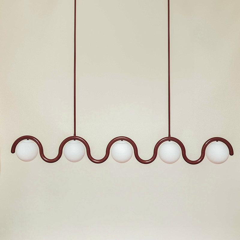 Uveta Lustre Linéaire Rouge & Argenté