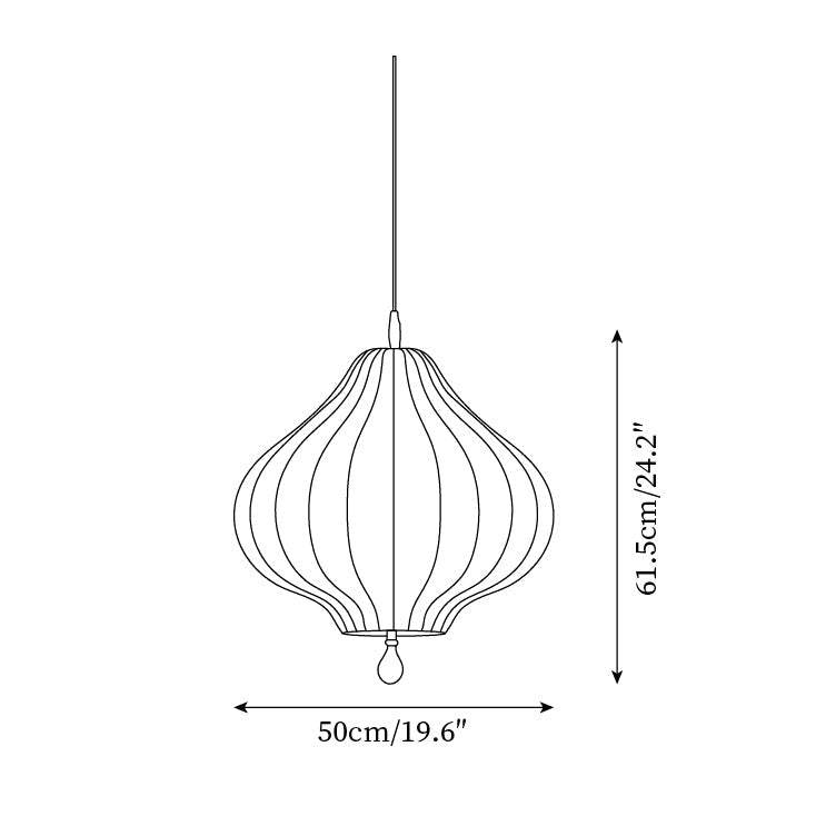Leocadia Suspension Courbe Lanterne Organique